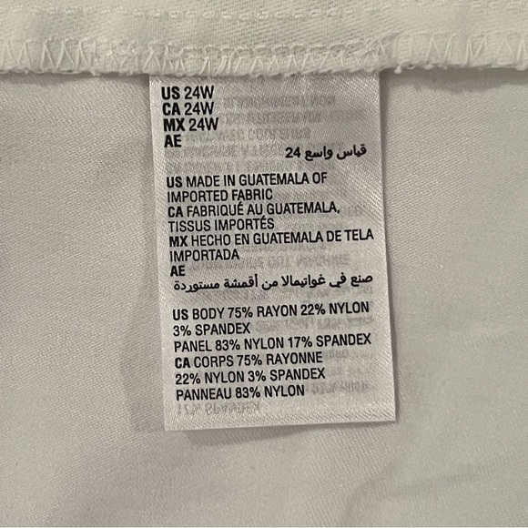 JM Collection white womens ankle pants/size 24W - Picture 6 of 8